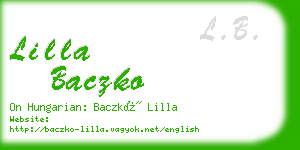 lilla baczko business card